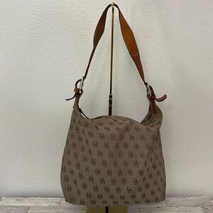 Dooney & Bourke Vintage Canvas and Leather Shoulder Bag